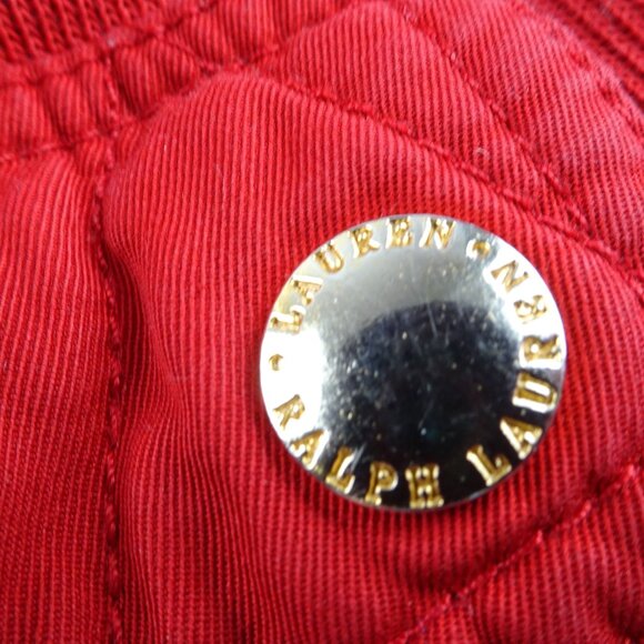 Lauren Ralph Lauren Red Jacket with Gold Clasp Closure & Pockets Size 1X - Picture 6 of 9